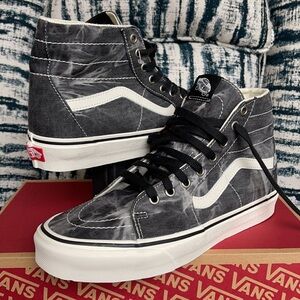 Vans Sk8-Hi Tapered Denim Destroy Black Marshmallow WMNS